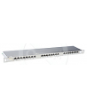 19'' patch panel Solarix 24 x RJ45 CAT6 STP z listwą wspornikową nierdzewną 0,5U - nr 1