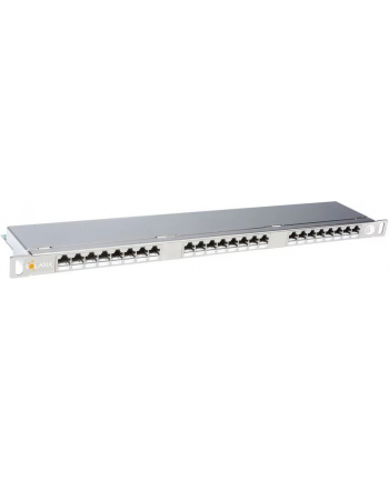19'' patch panel Solarix 24 x RJ45 CAT6 STP z listwą wspornikową nierdzewną 0,5U