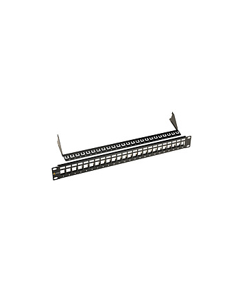 19'' modularny nie osadzony patch panel Solarix 24 portów czarny 1U