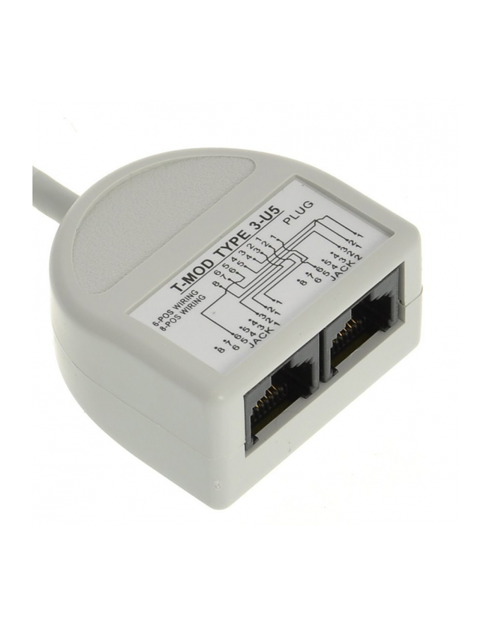 Splitter komputer/komputer 2 x RJ45 główny