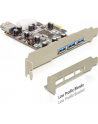 Delock Karta PCI Express > 3 x zewnętrzny + 1 x wewnętrzny USB 3.0 - nr 14