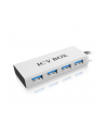 RaidSonic Icy Box 4xPort USB 3.0 Hub, Srebny - nr 20