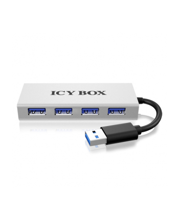 RaidSonic Icy Box 4xPort USB 3.0 Hub, Srebny