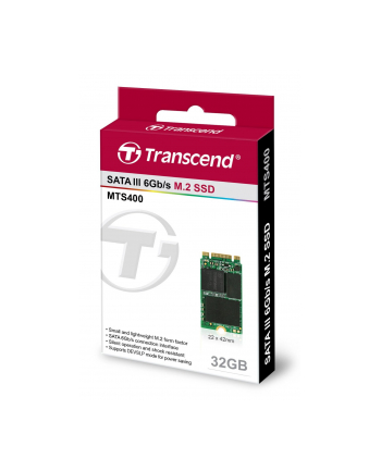 Transcend SSD M.2 2242 SATA 6GB/s, 32GB, MLC (read/write; 260/40MB/s)