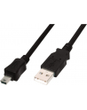 Assmann Kabel połączeniowy USB2.0 Canon Typ USB A/miniUSB B(5pinów), M/M czarny 3.0m - nr 7