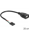 Delock kabel USB AF 2.0 -> Pin Header 20cm - nr 1