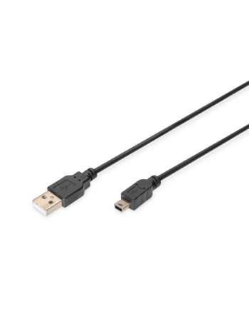Assmann Kabel połączeniowy USB2.0 Canon Typ USB A/miniUSB B(5pinów), M/M czarny 1m