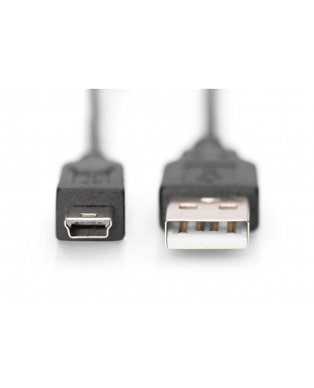 Assmann Kabel połączeniowy USB2.0 Canon Typ USB A/miniUSB B(5pinów), M/M czarny 1.0m