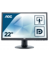 AOC Monitor LED e2260Pq/BK 22'', 2ms GTG, D-Sub, DVI-D, DP, czarny - nr 71