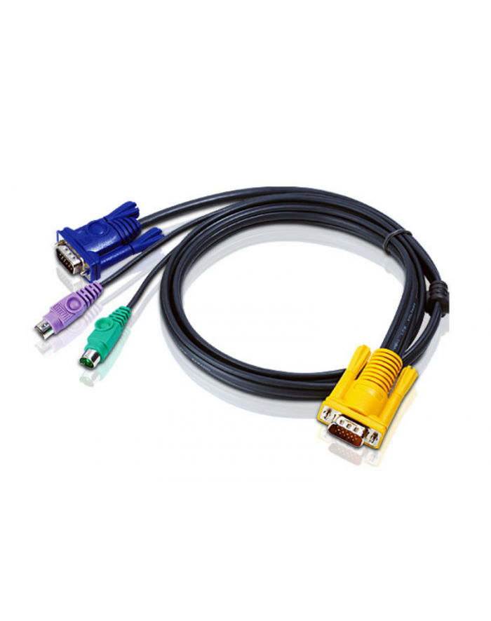 ATEN 2L-5202P Kabel HD15 - SVGA + myszPS + klawPS  2.0m główny