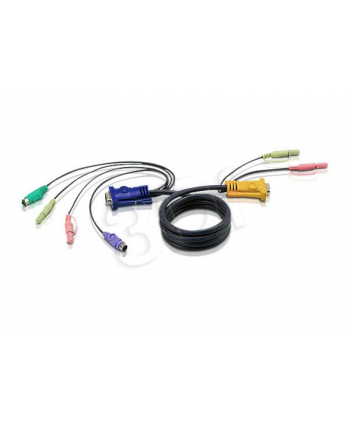 ATEN 2L-5305P Kabel HD15 - SVGA + myszPS + klawPS +  Audio 5