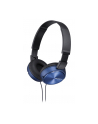 Słuchawki nauszne zamknięte składane, niebieskie SONY MDRZX310L.AE - nr 16