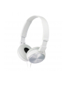 Słuchawki nauszne zamknięte składane, białe SONY MDRZX310W.AE - nr 7