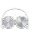 Słuchawki nauszne zamknięte składane, białe SONY MDRZX310W.AE - nr 19