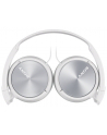 Słuchawki nauszne zamknięte składane, białe SONY MDRZX310W.AE - nr 23