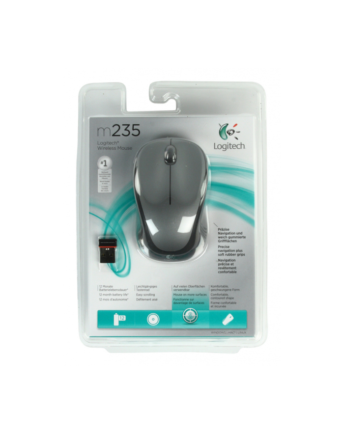 Logitech Mysz Optyczna Bezprzew. Wireless Mouse M235 black główny