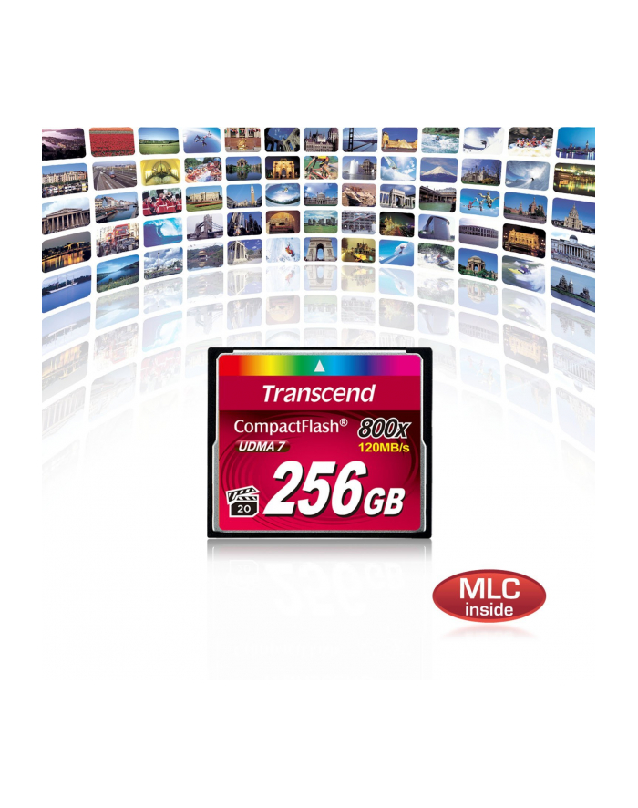Transcend memory card 128GB Compact Flash 800x główny
