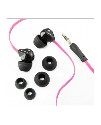 Veho 360° Z-1 Earbuds, Pink/ Compatible with all devices using 3.5mm output jack/ 10mm Speaker with Bass Enhancement/ Qube Noise Isolating Technology/ Sound Sensitivity: 105db +/- 3bd/  Impedance: 18 ohms