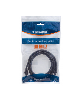 Intellinet Network Solutions Intellinet patch cord RJ45, kat. 6 UTP, 1m czarny, 100% miedź