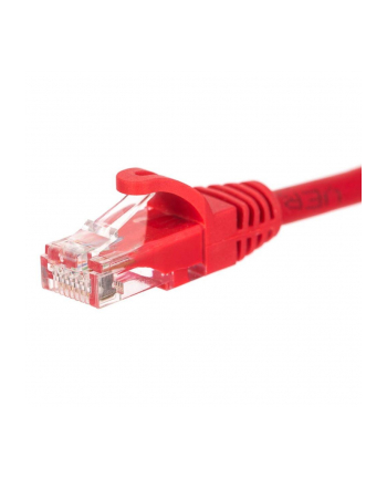 Netrack patchcord RJ45, osłonka zalewana, kat. 6 UTP, 1m czerwony