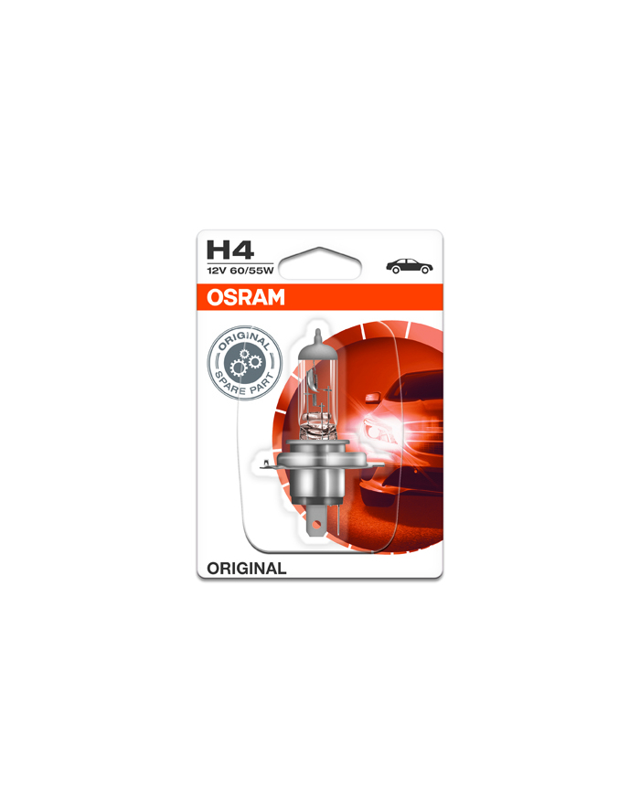 OSRAM Headlight Original Single Blister Pack 60/55W P43t 12V H4 główny