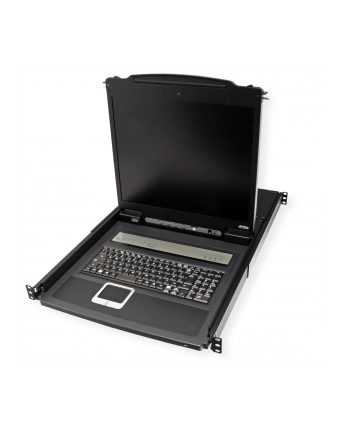 ATEN KVM 8 port LCD 19'' + keyboard + touchpad PS/2 or USB, 1U 19'' Rack