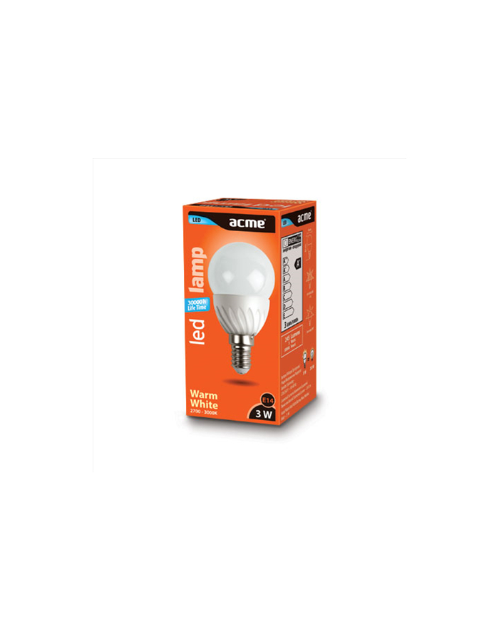 ACME LED Mini Globe 3W3000K30h245lmE14 główny