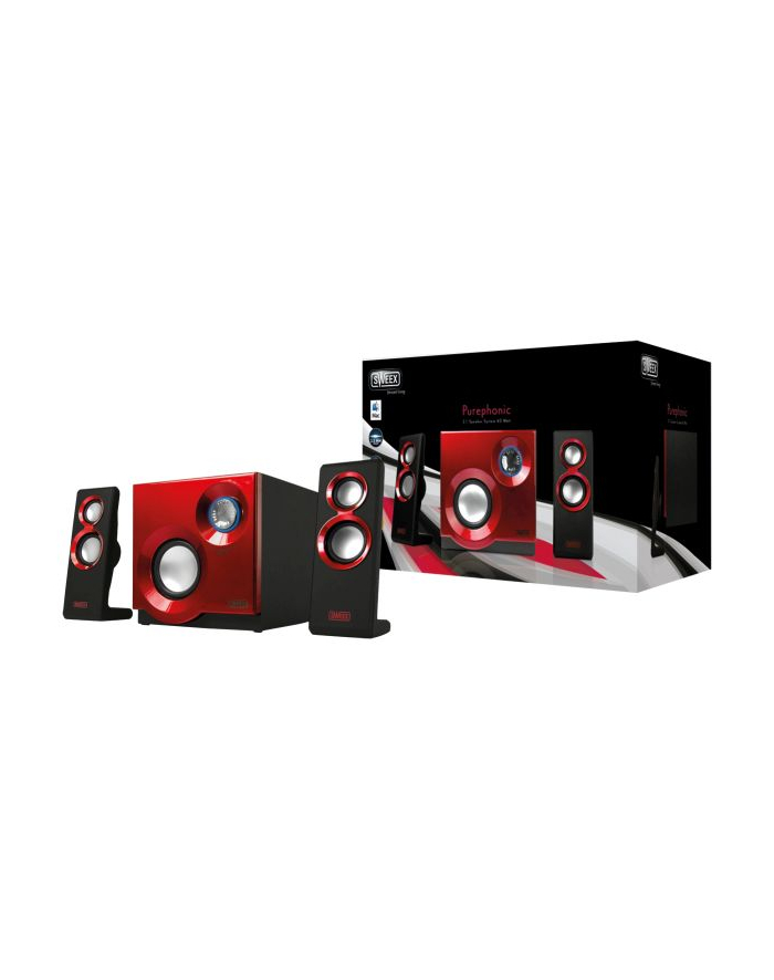 SWEEX Głośniki 2.1 USB60W Purephonic Red SP211 główny