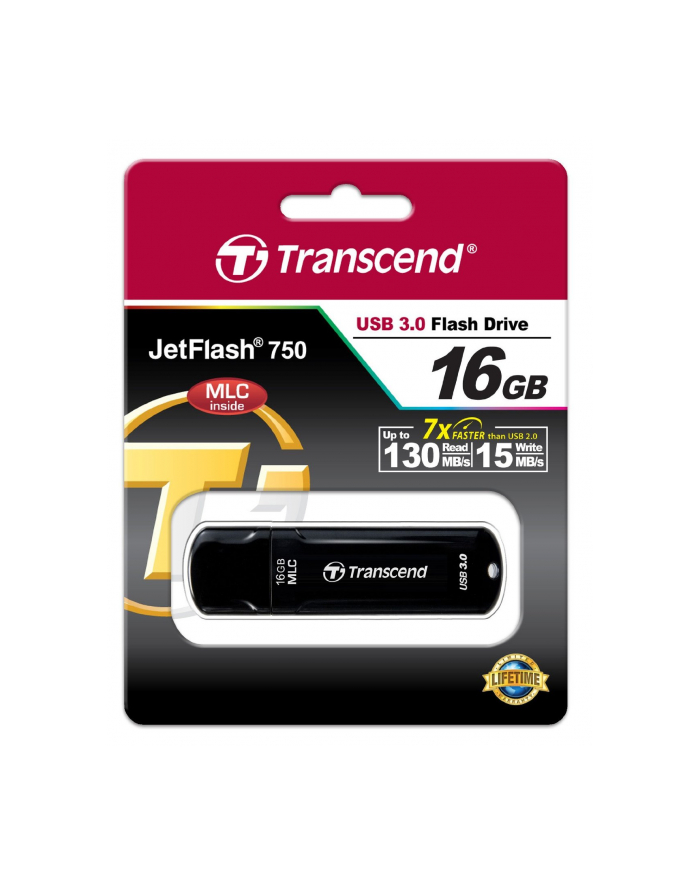 TRANSCEND USB Flash Disk JetFlash®750K, 16GB, USB 3.0, Black główny