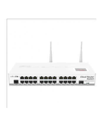 MikroTik CloudRouterSwitch CRS125-24G-1S-2HnD-IN, 600MHz CPU, 128MB RAM, 24xLAN, 2.4 Wi-Fi, 1xSFP slot,1x microUSB,vč.L5