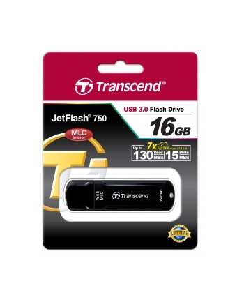 TRANSCEND USB Flash Disk JetFlash®750K, 16GB, USB 3.0, Black
