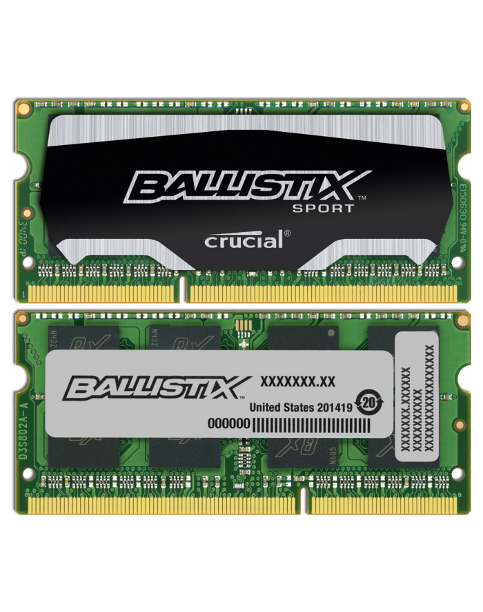 Crucial 4GB DDR3-1600 Ballistix Sport SODIMM 204pin, PC3-12800, CL9, 1.35V główny