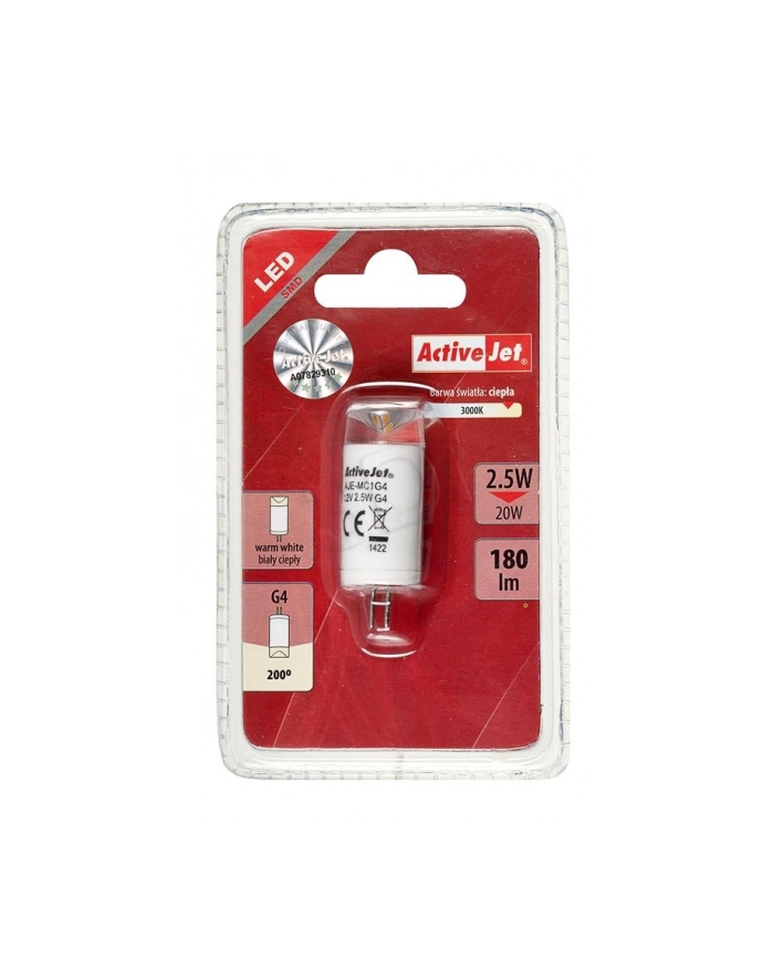 ActiveJet AJE-MC1G4 Lampa LED SMD 180lm 2 5W G4 barwa biała ciepła główny
