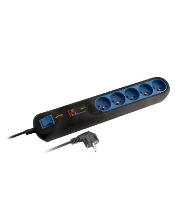 Lestar listwa przeciwprzepięciowa LF-2001A, 3L EMI/RFI, 5m, czarna