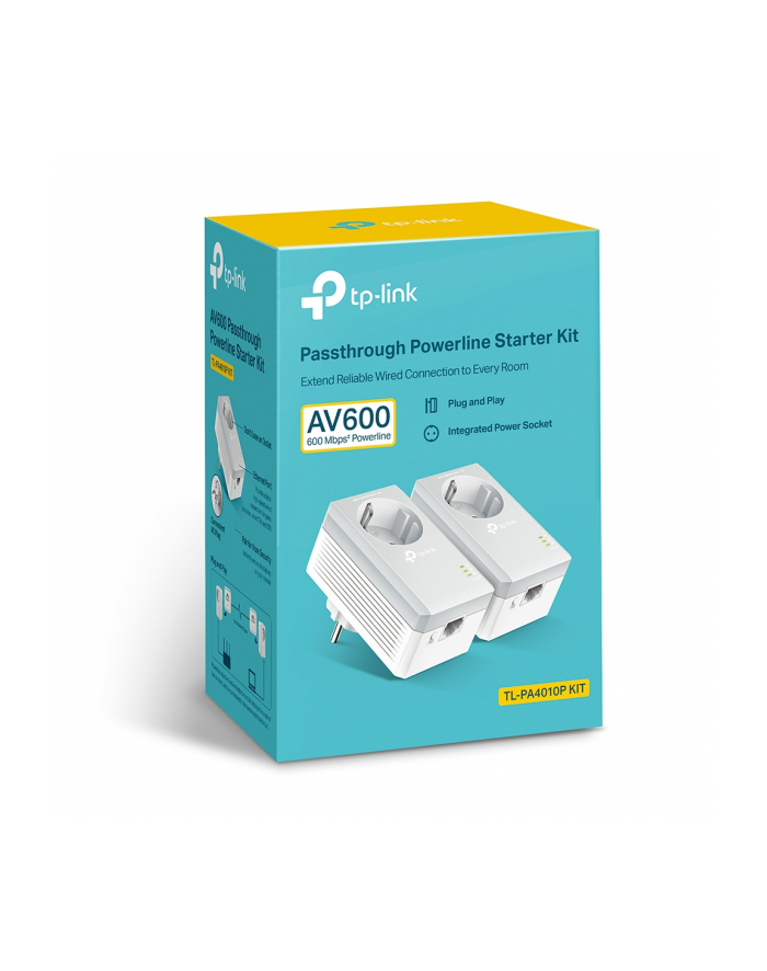 TP-LINK TL-PA4010PKIT Zestaw nano transmiterów sieciowych AV500 z gniazdkiem elektrycznym główny