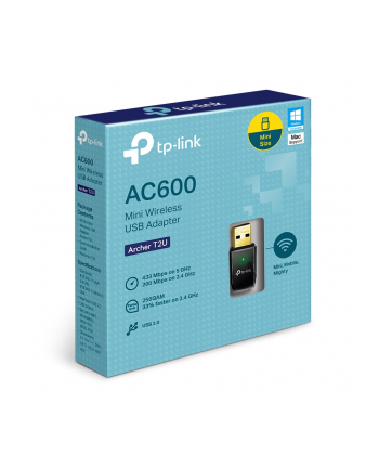 TP-Link Archer T2U adapter USB Wireless AC600 2.4GHz, 5GHz