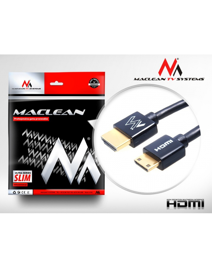 Maclean Przewód HDMI-miniHDMI 1m SLIM MCTV-711 główny