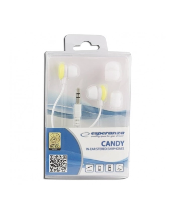 ESPERANZA Słuchawki Douszne Audio Stereo CANDY EH150Y Żółte