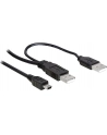 KABEL USB AM MINI USB 2.0 -> 2XAM-AF 1.5M DELOCK - nr 10