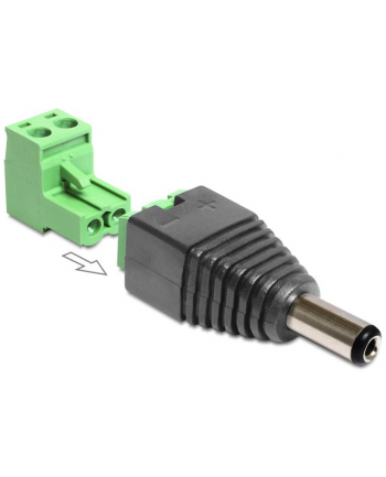 ADAPTER TERMINAL BLOCK (2PIN)->DC 2.5X5.5MM(M) DELOCK