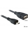 KABEL USB MICRO BM->AF USB 2.0 15CM OTG 50CM DELOCK - nr 10