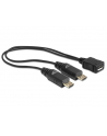 KABEL USB MICRO BF->USB MICRO BM X2 20,5CM (ROZGAŁĘŹNIK) USB 2.0 DELOCK - nr 2