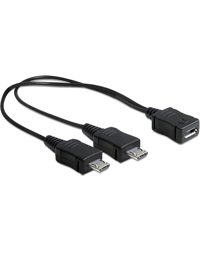 KABEL USB MICRO BF->USB MICRO BM X2 20,5CM (ROZGAŁĘŹNIK) USB 2.0 DELOCK główny