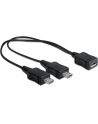 KABEL USB MICRO BF->USB MICRO BM X2 20,5CM (ROZGAŁĘŹNIK) USB 2.0 DELOCK - nr 5