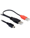 KABEL USB AM MINI USB 2.0 -> 2XAM-AF 1.5M DELOCK - nr 10