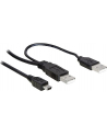 KABEL USB AM MINI USB 2.0 -> 2XAM-AF 1.5M DELOCK - nr 12