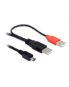 KABEL USB AM MINI USB 2.0 -> 2XAM-AF 1.5M DELOCK - nr 2