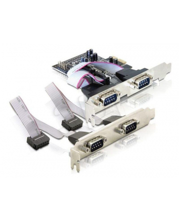 DELOCK KARTA PCI EXPRESS >COM 9PIN X4