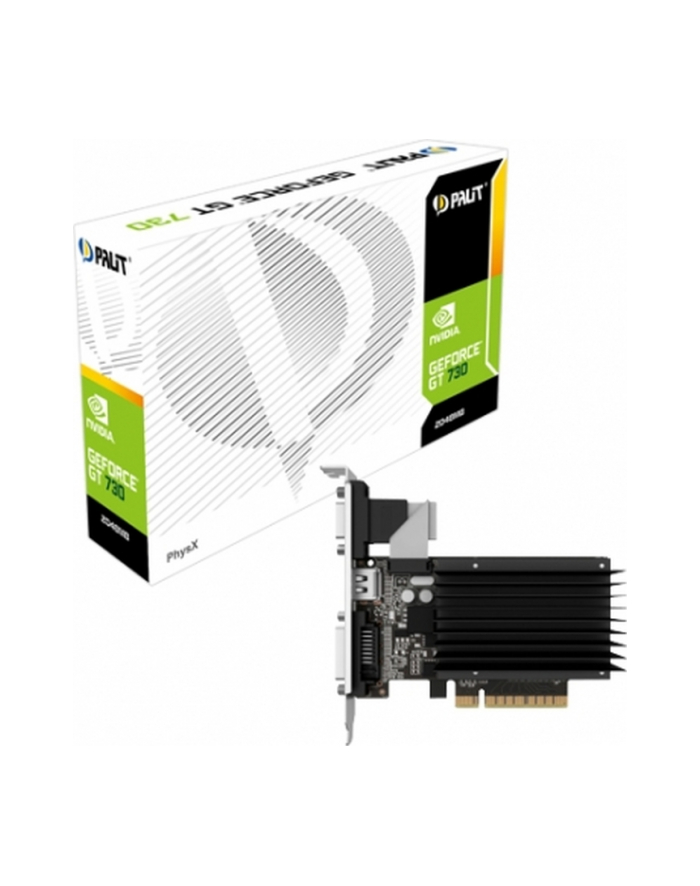 VGA PALIT GT730 2GB sDDR3 64bit VGA+DVI+HDMI PCIe2.0 główny