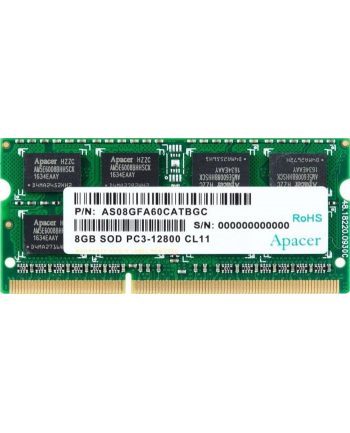 DDR3 APACER SODIMM 8GB 1600MHz PC3-12800 CL11